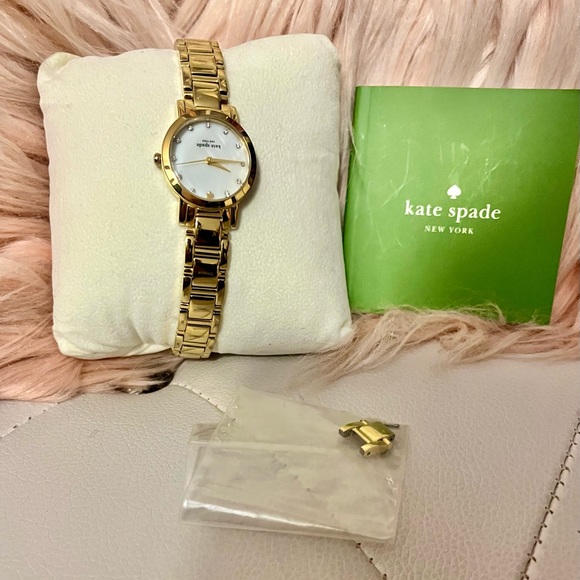 Kate Spade Gramercy Gold Tone Stainless Steel Crystal Accented Watch - Picture 2 of 16